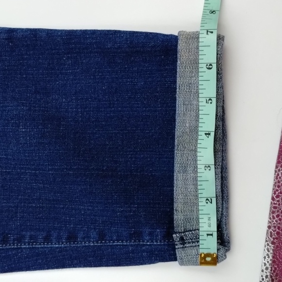 Women's Levi's Size 8 denim cropped jeans medium wash stretch - Picture 11 of 11